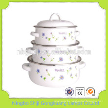 3 Pcs enamel casserole biryani cooking pot